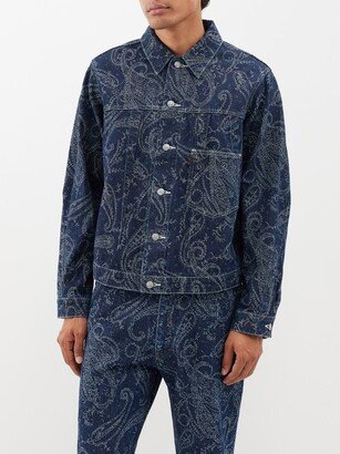 Darts Paisley-jacquard Denim Jacket