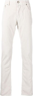 Low-Rise Slim-Cut Corduroy Trousers-AB