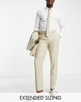 slim suit pants in stone