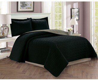 Luxury Majestic 3 Pc Quilted Coverlet Set, King/California King