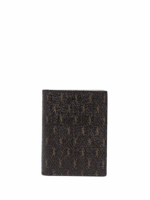 Monogram Print Leather Wallet