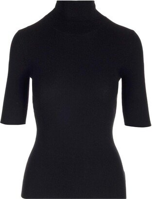 Short Sleeved Turtleneck Sweater