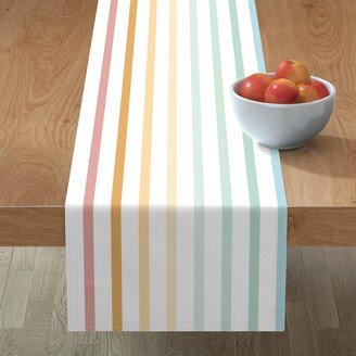 Table Runners: Rainbow Stripes - Pastel Table Runner, 72X16, Multicolor