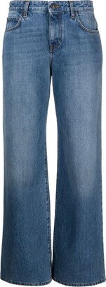 Mid-Rise Wide-Leg Jeans-AJ