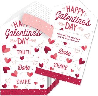 Big Dot Of Happiness Happy Galentine's Day Party Game Pickle Cards Truth, Dare, Share Pull Tabs 12 Ct