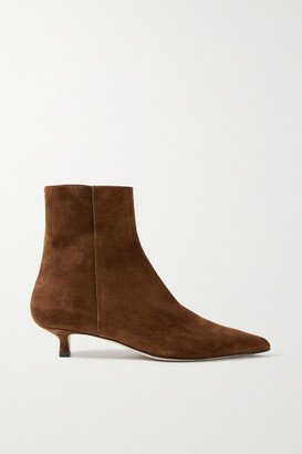 Sofie Suede Ankle Boots - Brown