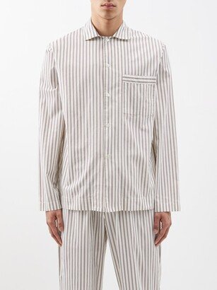 Striped Organic-cotton Pyjama Shirt-AA