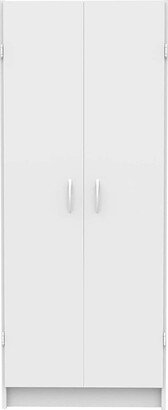 896700 12.5 x 24 x 59.5 Inch Adjustable 4 Shelf Pantry Cabinet, White