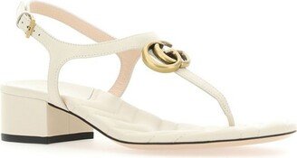 GG Logo Plaque T-Bar Slingback Sandals