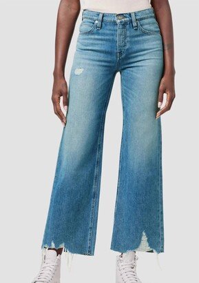 Rosie Wide Leg Ankle Denim In Thunderforce