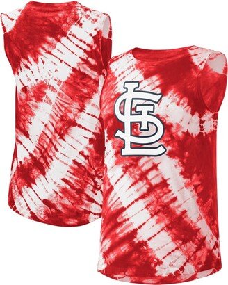 Women's Touch Red St. Louis Cardinals Money Ball Tie-Dye Tank Top