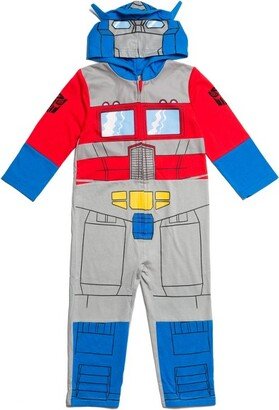 Optimus Prime Toddler Boys Zip Up Costume Coverall Red 3T