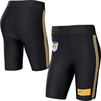 Women's Wear by Erin Andrews Black Los Angeles Rams Biker Shorts