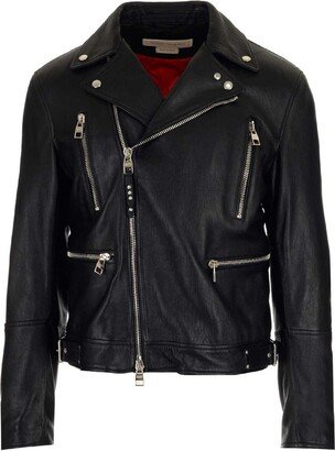 Zip-Up Biker Jacket-AB