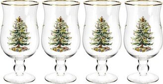 Christmas Tree Tulip Glasses Set of 4 - 17.5 oz.