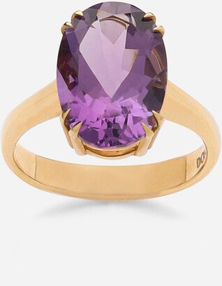 Anna ring in yellow 18kt gold with amethyst