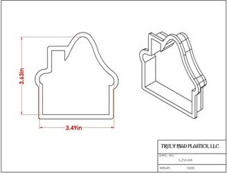 Fast Shipping Santa's House Cookie Cutter, Christmas Gingerbread