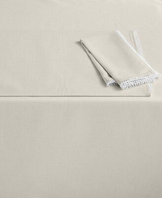 French Perle 60 x 84 Natural Tablecloth