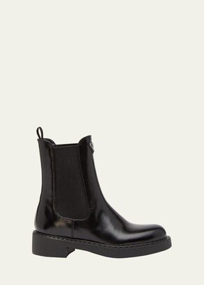 Chocolate Leather Chelsea Boots