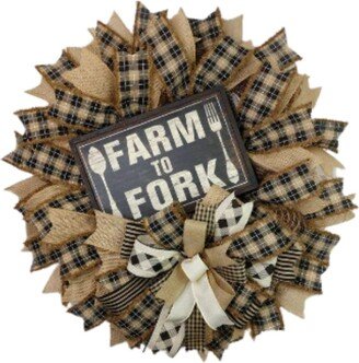 Farming Wreath, Farmhouse Farming Door Decor, Father's Day Gift, Everyday Decor