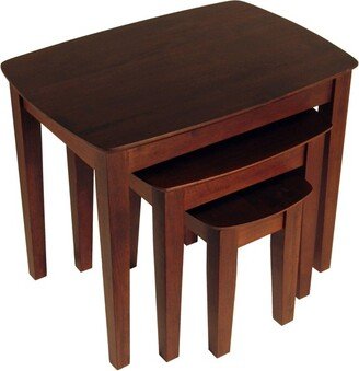 3pc Bradley Nesting Table Set - Antique Walnut