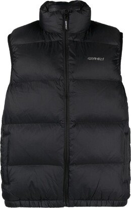 Logo-Embroidered Feather-Down Gilet