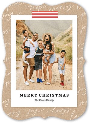 Holiday Cards: Christmas Snapshot Christmas Card, White, 5X7, Christmas, Matte, Signature Smooth Cardstock, Bracket