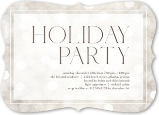 Holiday Invitations: Bubbly Party Holiday Invitation, Beige, 5X7, Holiday, Pearl Shimmer Cardstock, Bracket