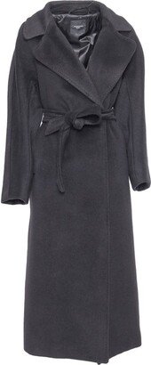 Belted Long-Sleeved Coat-AN