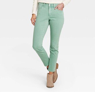 Women's Mid-Rise Skinny Stretch Ankle Jeans