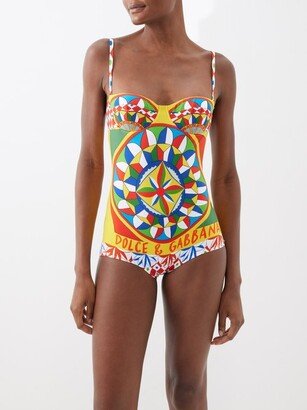 Carretto-print Swimsuit