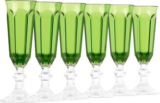 Mario Luca Giusti Green Dolce Vita Flute Set, 6 pcs