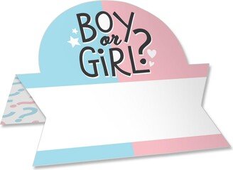 Big Dot Of Happiness Baby Gender Reveal Party Tent Buffet Card - Table Setting Name Place Cards 24 Ct