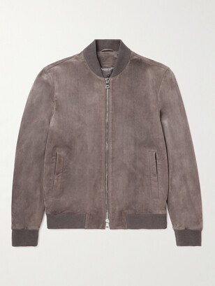 Suede Bomber Jacket-AM