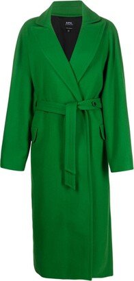 Wool-Blend Belted Coat-AB