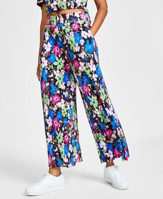 Women's Printed Knit Wide-Leg Pants, Created for Macy's