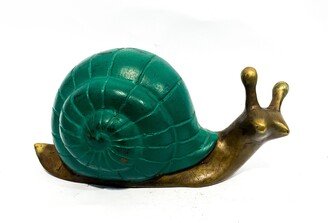 Vintage Snail 7.1 Figurine, Christmas Gift, Solid Brass Sculpture, Animal Ornament, Home Decor, Gifts For Him & Her