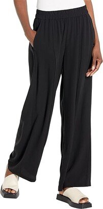 Wide Full-Length Pants (Black) Women's Clothing