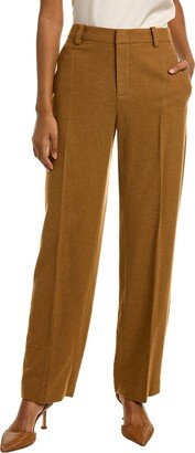 Mid-Rise Flannel Wool-Blend Pant