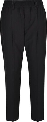 High-Waist Tapered Pants-AA