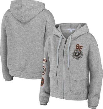 Women's Wear by Erin Andrews Gray San Francisco Giants Full-Zip Hoodie