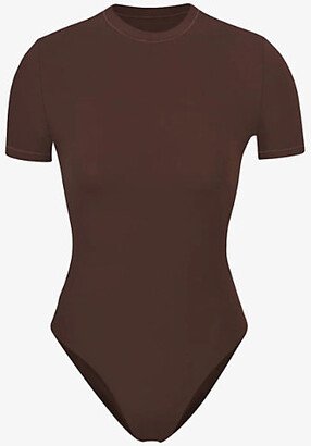 Womens Cocoa Fits Everybody Stretch-woven Bodysuit Xxxxl