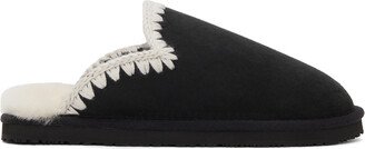 Black Suede Slippers