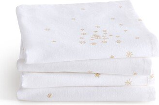 La Redoute Interieurs Set of 4 Samoens Star 100% Washed Cotton & Linen Table Napkins