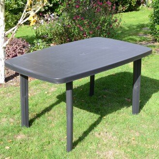 Dunelm Rimini Rectangular Table Anthracite Black