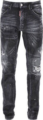 black ripped wash cool guy jeans-AB