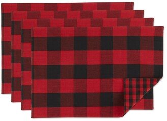 Design Import Reversible Gingham - Buffalo Check Placemat Set