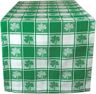 Shamrock Woven Check Table Runner