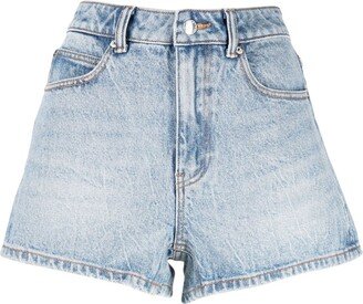 Shorty high-rise denim shorts