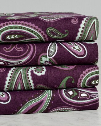 Flannel Deep Pocket Paisley Sheet Set